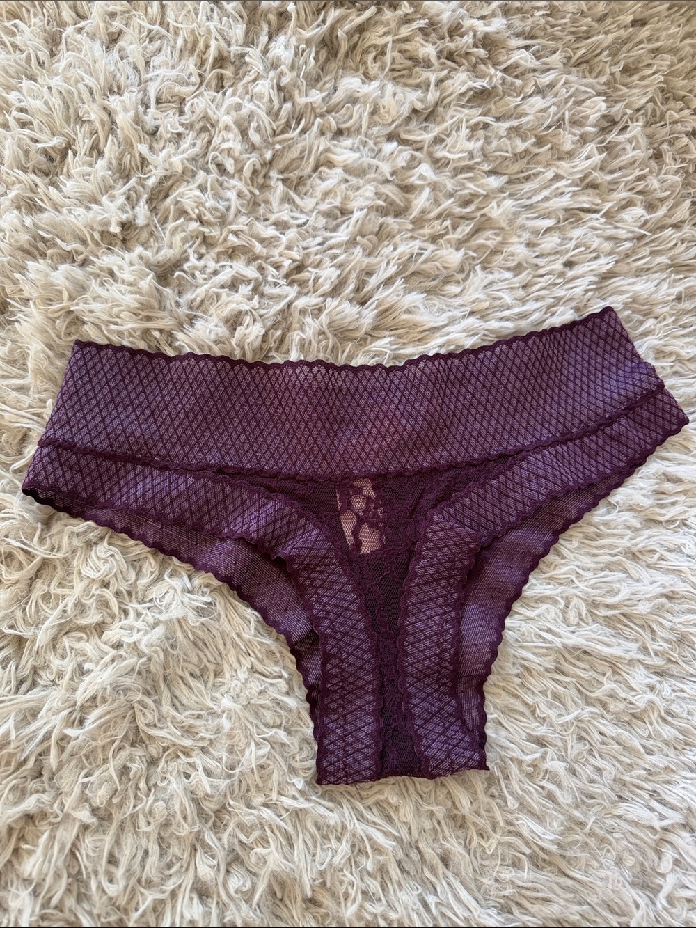 NWT Victoria's Secret Lace Panties Purple Small